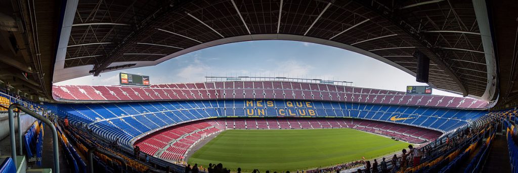 Camp Nou stadium panoramic view